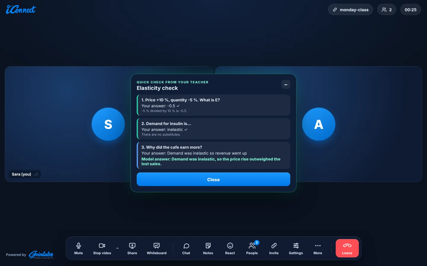 Réponses du quiz avec une courte explication
