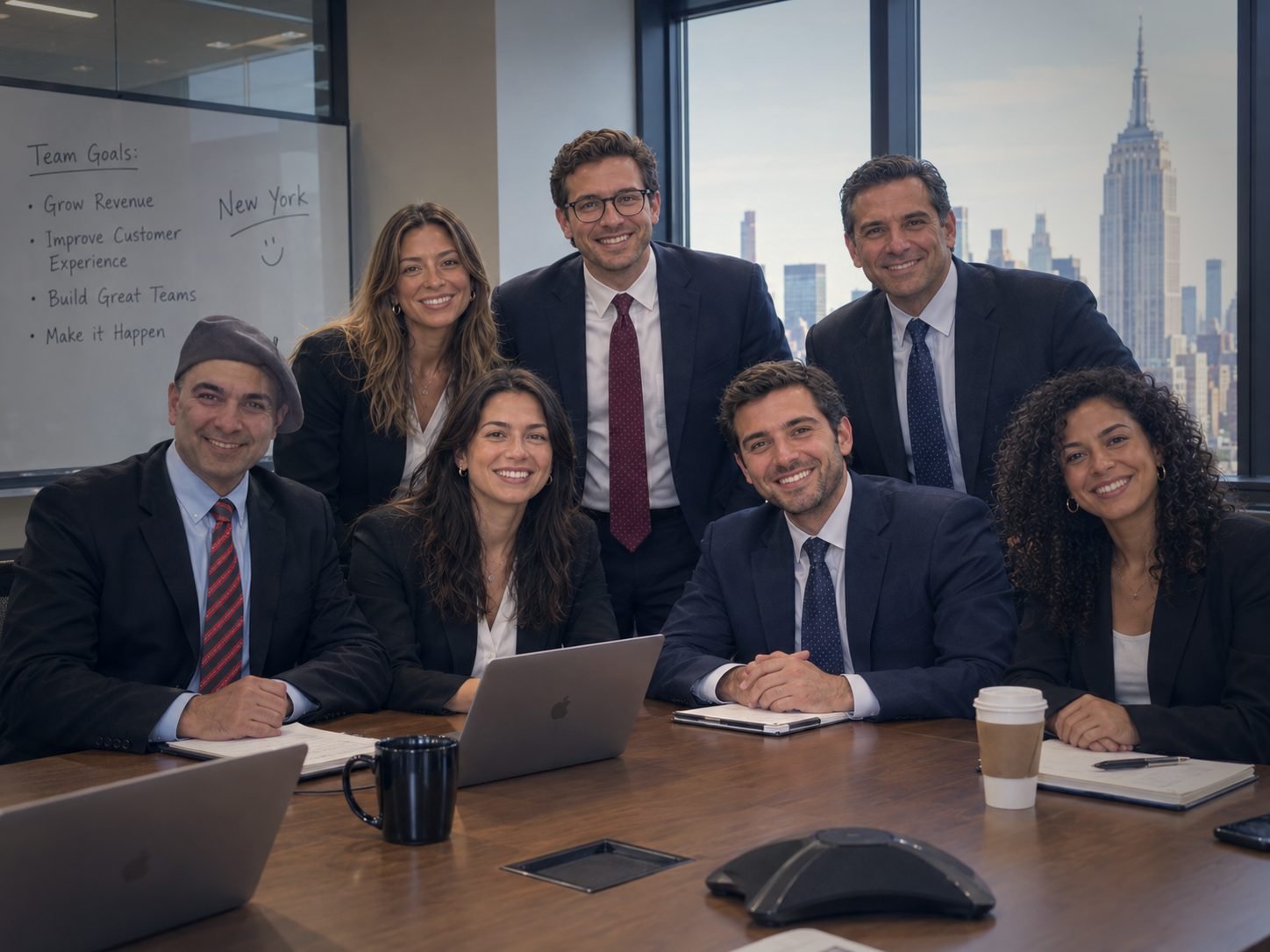 International team in a workshop